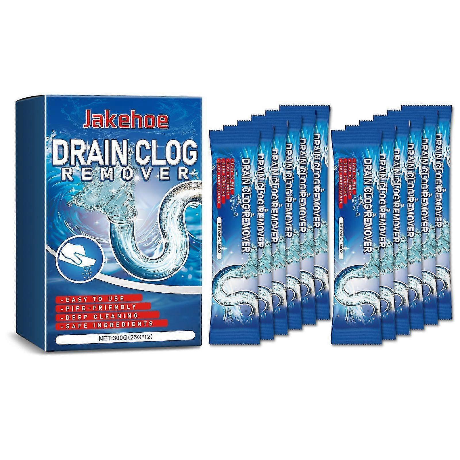 12Pcs Drain Blockage Remover Powder - Easy, Eco-Friendly Pipe Unclogging Solution
