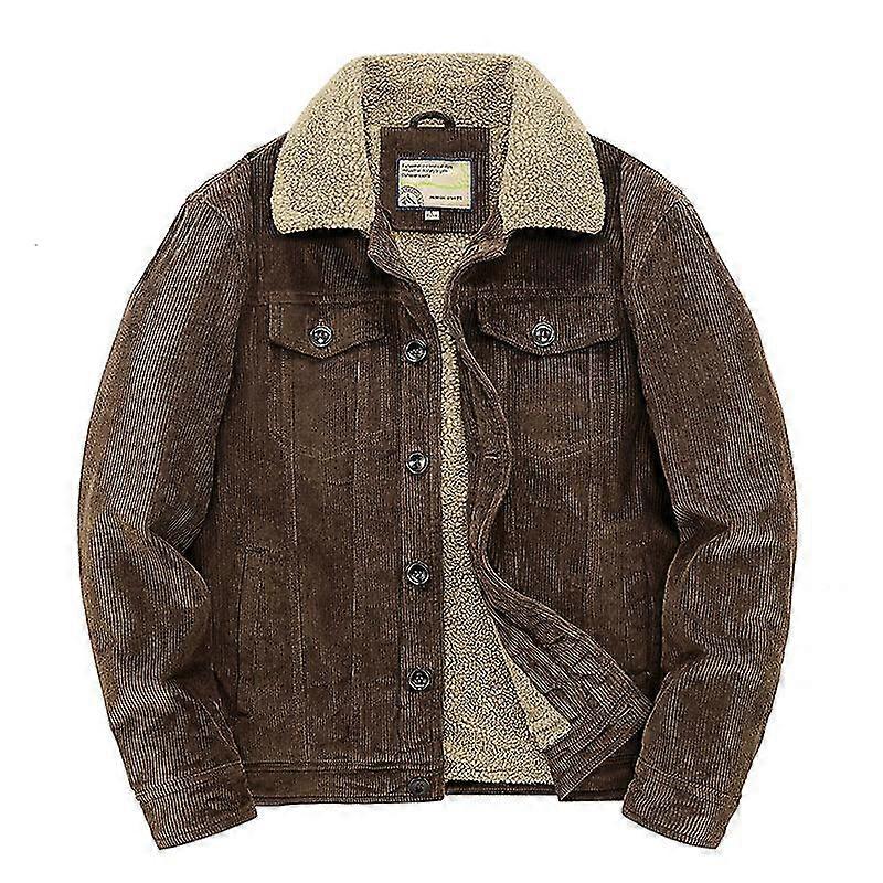 Casual Corduroy Jacket for Men with Winter Insulation