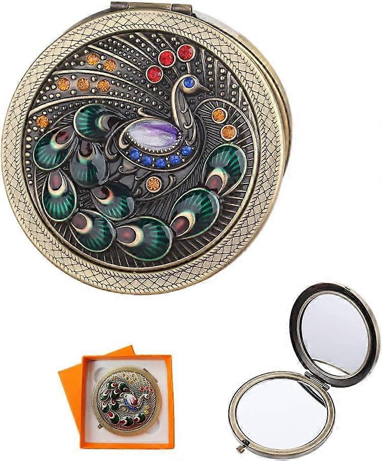 Hand Mirror, Double-Side1X/5X Magnifying Mirror with Handle, Acrylic, 4.5 x 8.3 inches, Clear, Pack of 1