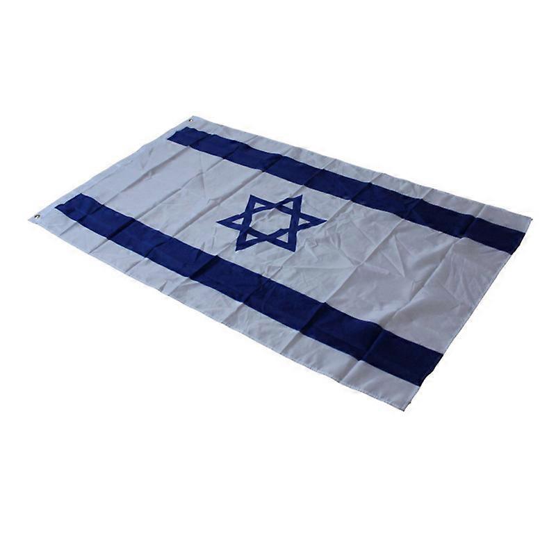 90*150cm 3*5ft Israeli flag, size 4 polyester flag with perforation