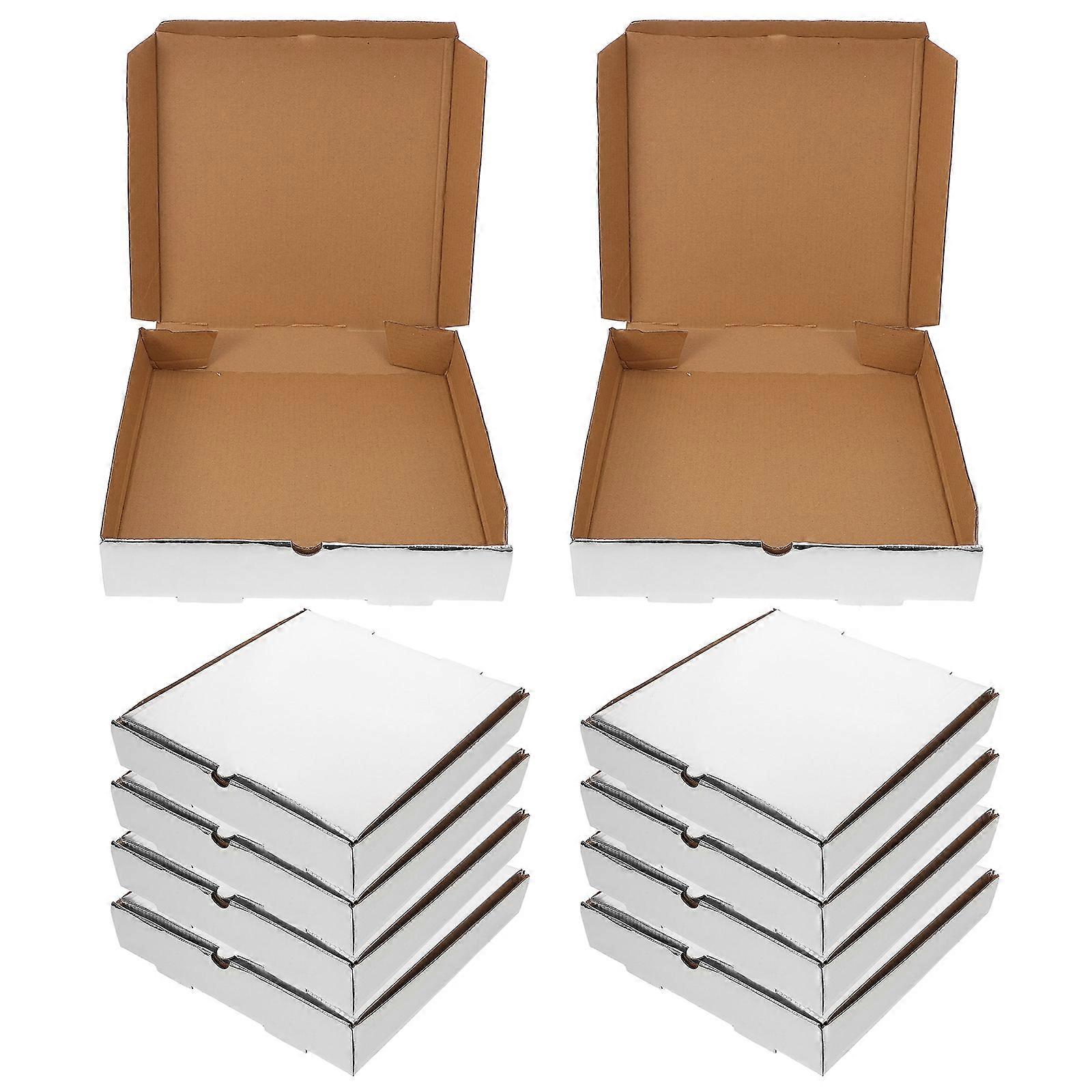 Pizza Boxes for Storage Use 10Pcs Coffee Paper Containers for Takeaway