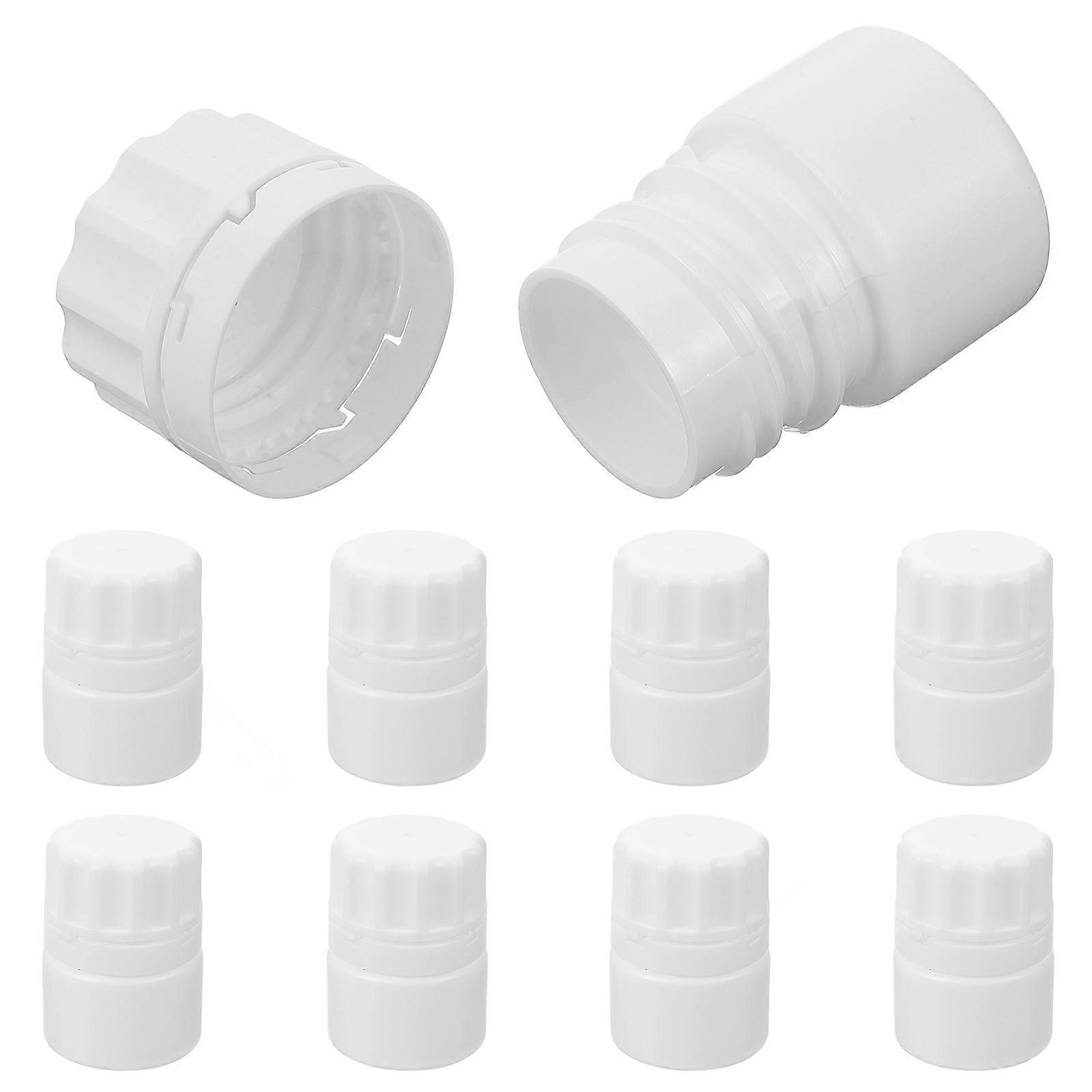 Plastic Tablet Storage Bottle for Medicines 10Pcs with Screw Caps