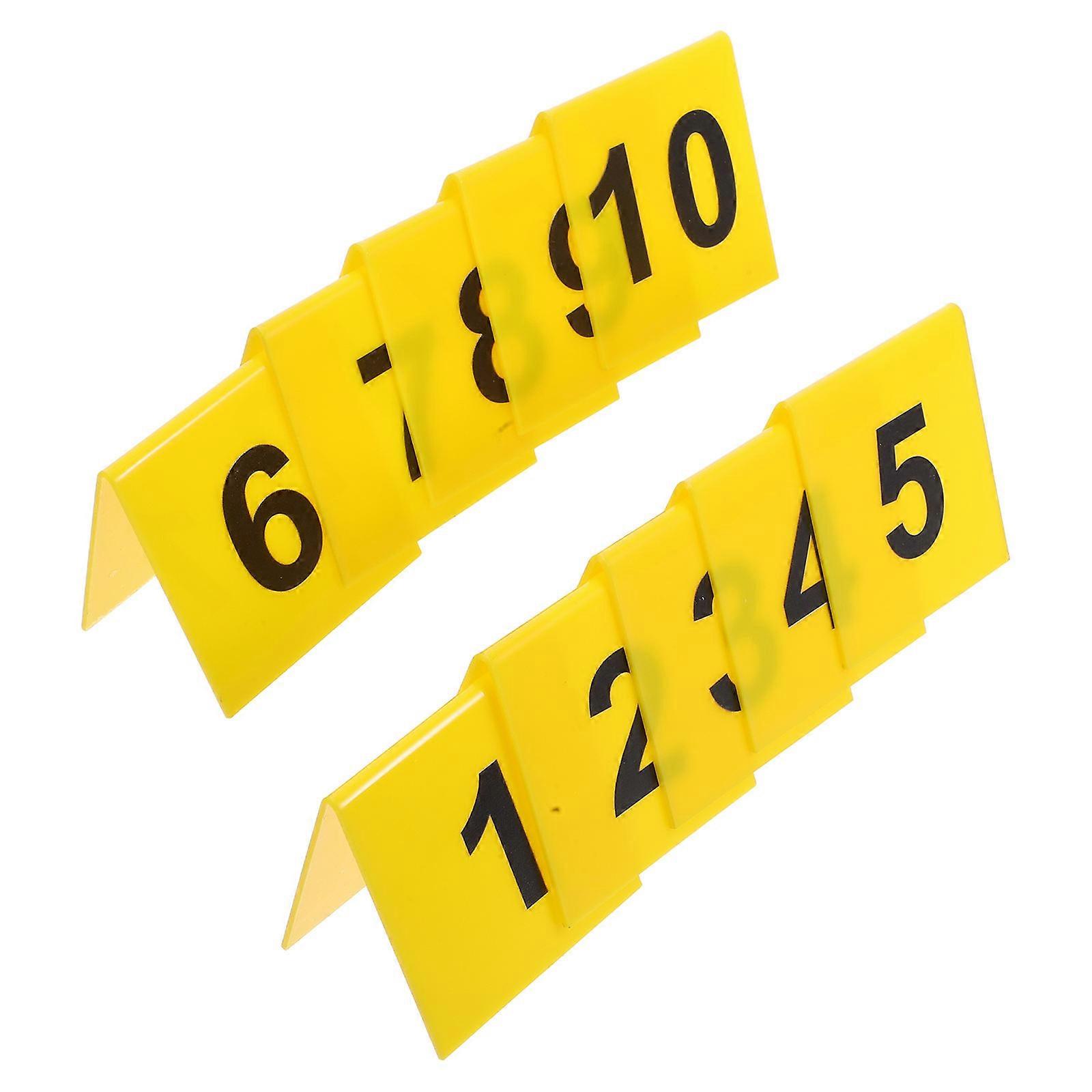 Crime Scene Markers Acrylic Table Numbers for Numbering 10Pcs Double Sided
