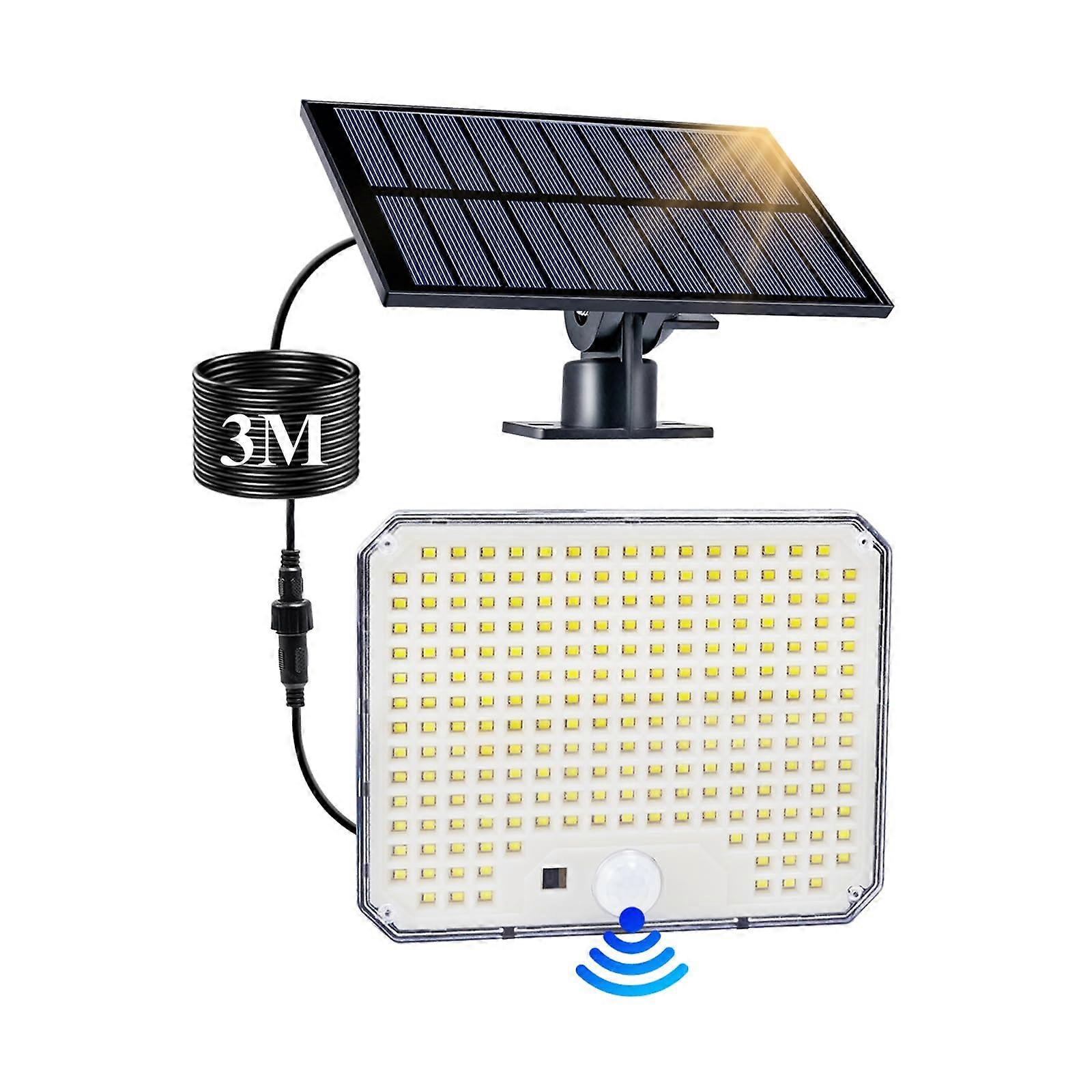 Solar Flood Lights Outdoor Motion Sensor, 226 LED Dusk to Dawn Security Light with Remote for Yard Garage Patio, Weatherproof Black 1 Pack