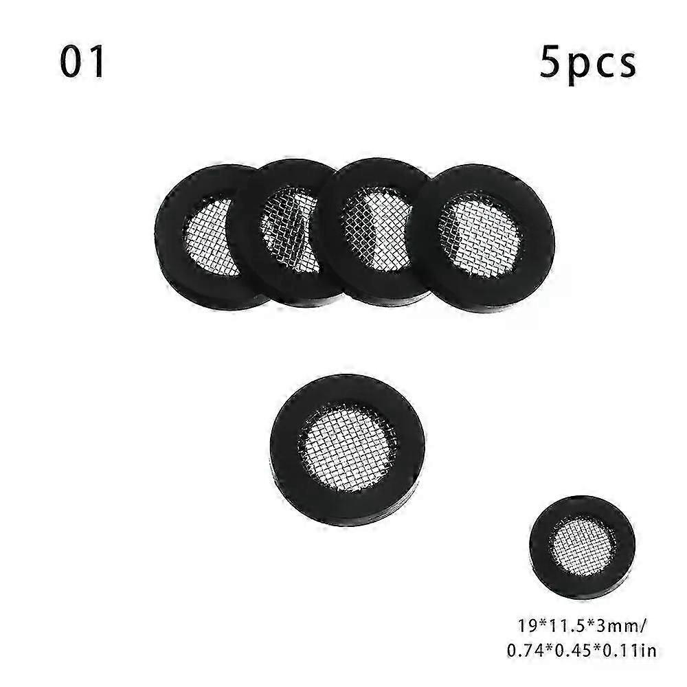 5Pcs/lot Seal O-Ring Hose Gasket Flat Rubber Washer With Filter Net for Faucet Grommet 1/2 3/4 Rubber Gaskets with Mesh