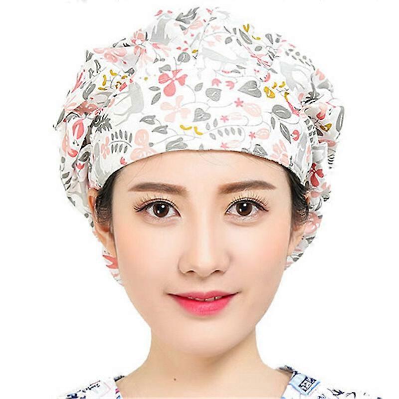 Women's Printing Bouffant Cap/Hat Adjustable One size Fit Most Cute Pattern Hats