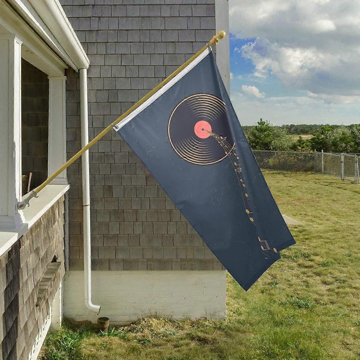 Sound Musical Notes Flag  rq 0412
