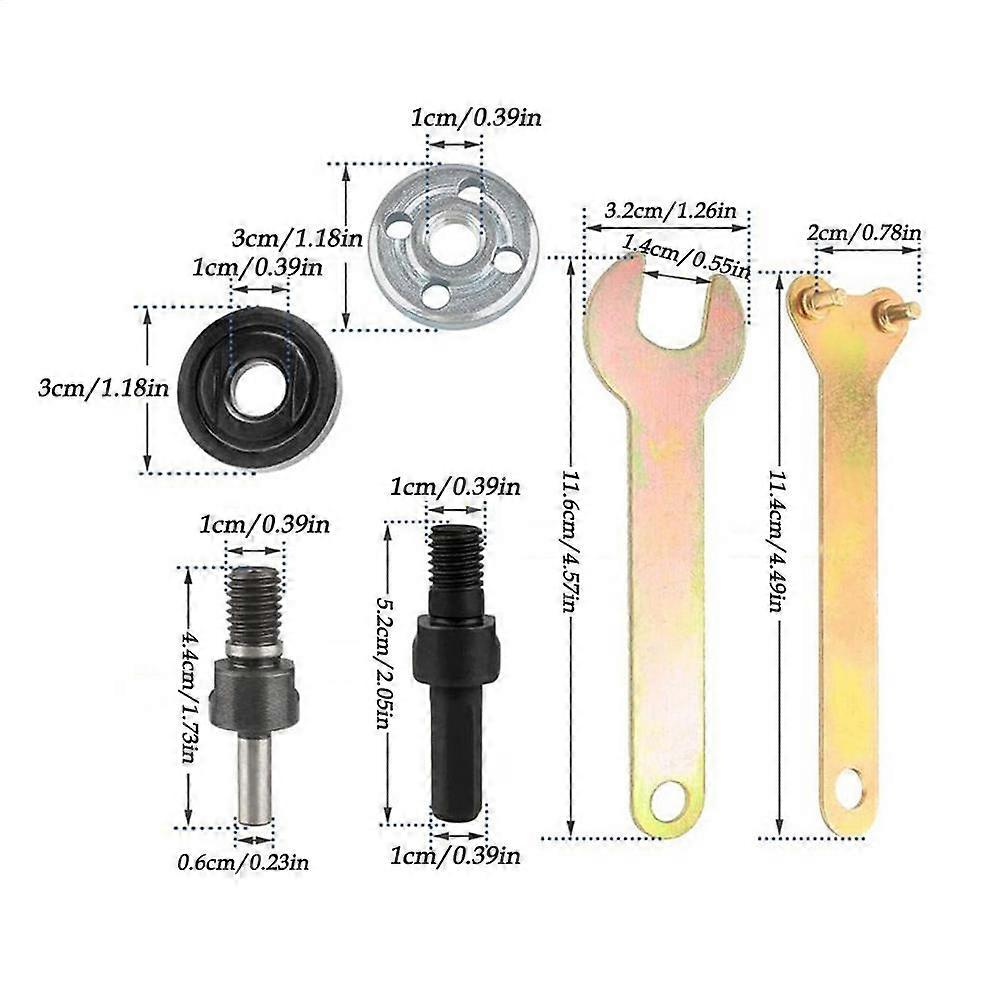 Angle Grinder Adapter for Drill, Electric Drill Conversion Attachment with Wrench for Cutting Grinding Polishing in Tight Spaces