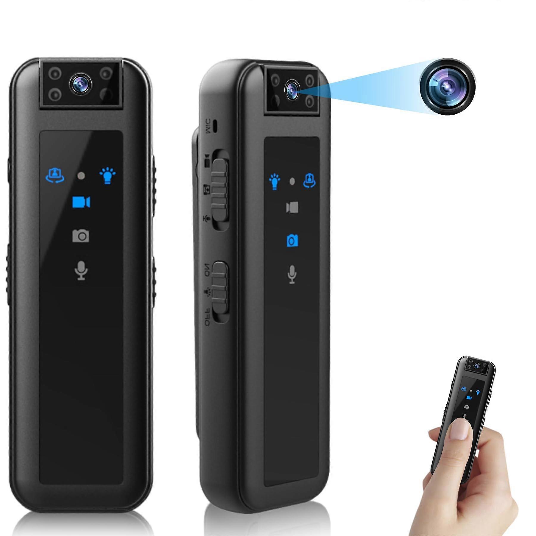 1080P Body Camera with Night Vision, 180° Rotatable Lens Mini Video Recorder for Security