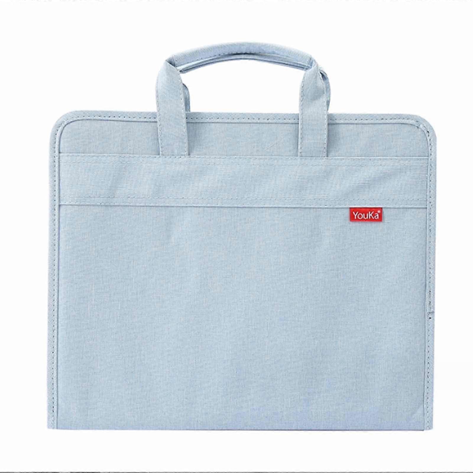 Wadada Accordion File Organizer, 12-Pocket Expanding Folder with Handle & Zipper, Compatible with A4, Blue