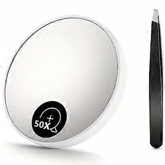 Magnifying Mini Mirror Portable Suction Cup Handheld Cosmetic Mirror Clarity on-the-Go Beauty Precision Magnifying Mirror