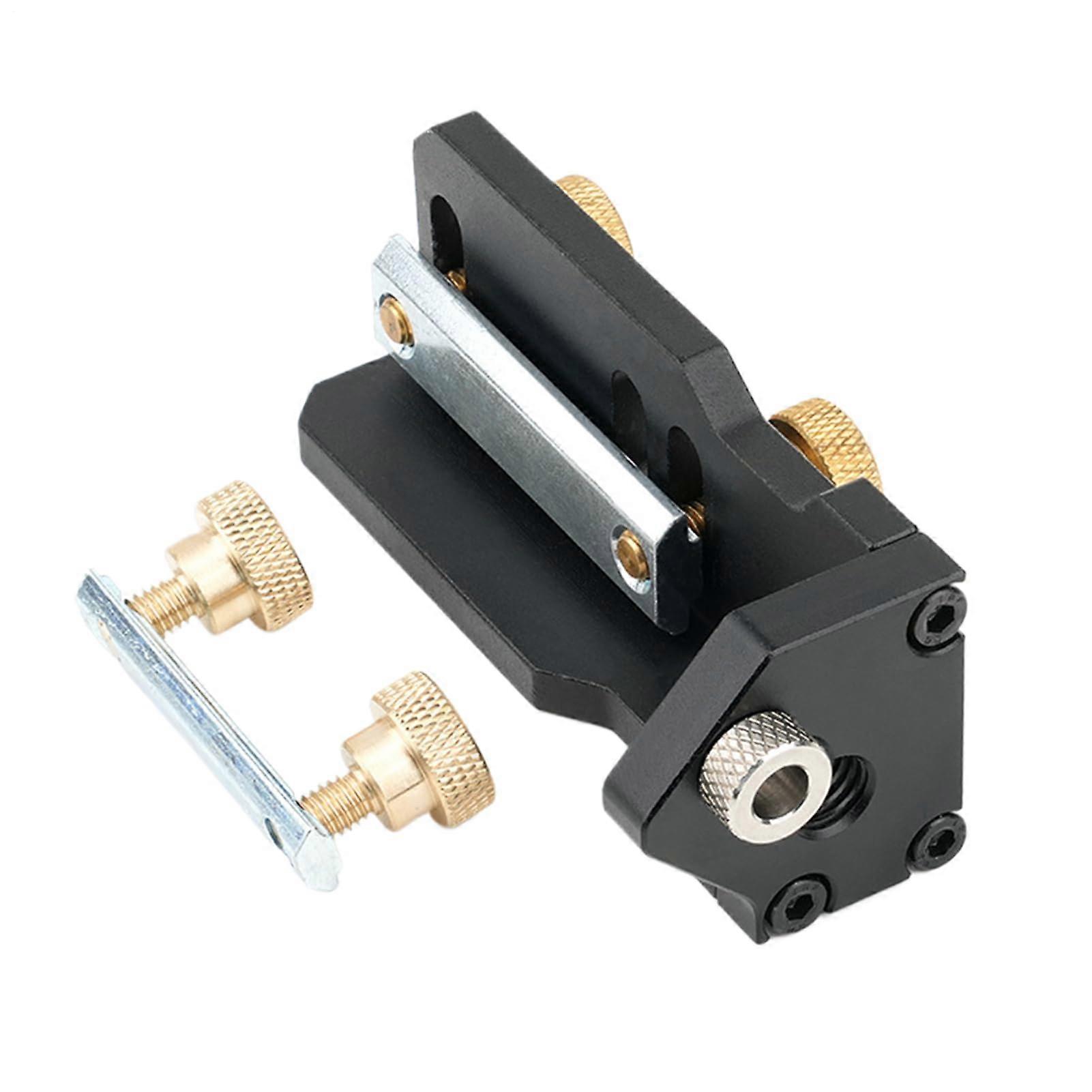 Aluminum Drill Guide with Adjustable Depth, Precision CNC Tapping Jig for Furniture Cabinets