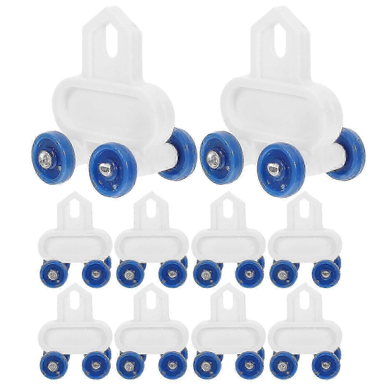 20pcs Curtain Track Rollers Plastic Drapery Rail Sliding Glider Curtain Track Rollers