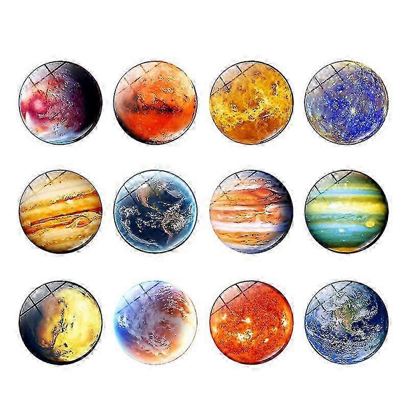 12pcs Glass Refrigerator Magnets-c