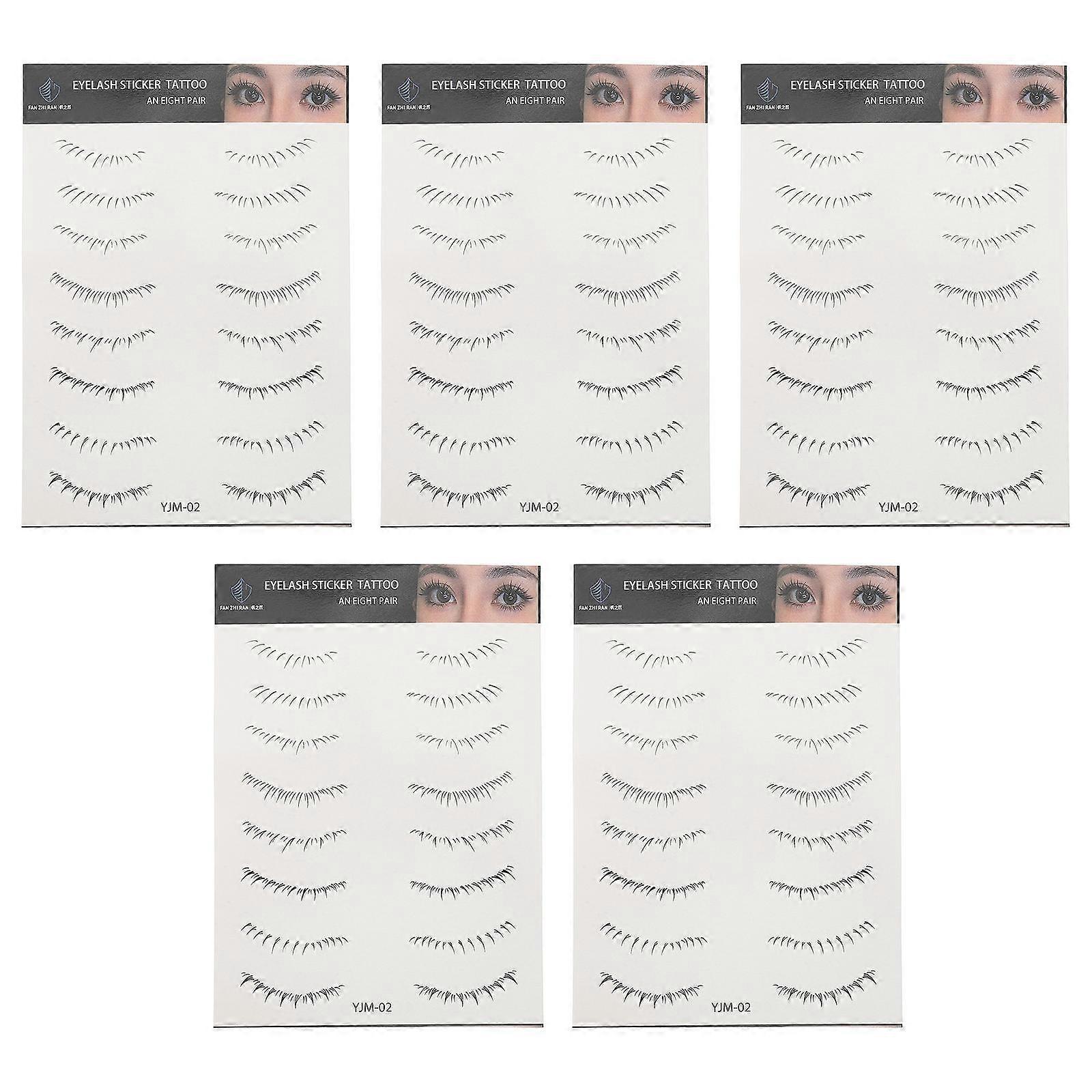 Lower Eyelash Sticker Fake for Eye Makeup with 5 Sheets