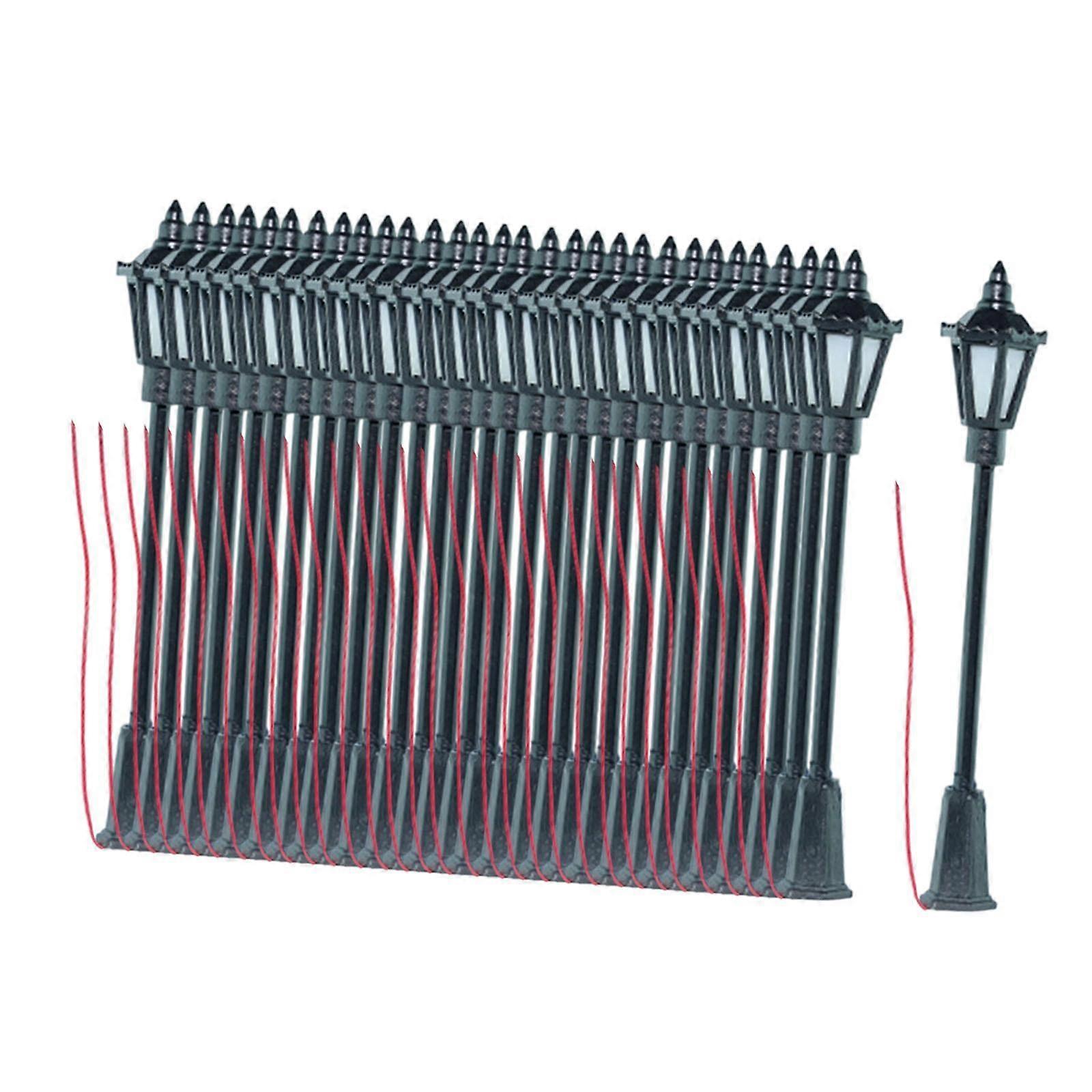 1/87 Outdoor Post Light Model Railway Train Lamp DIY Accs Warm White Miniature