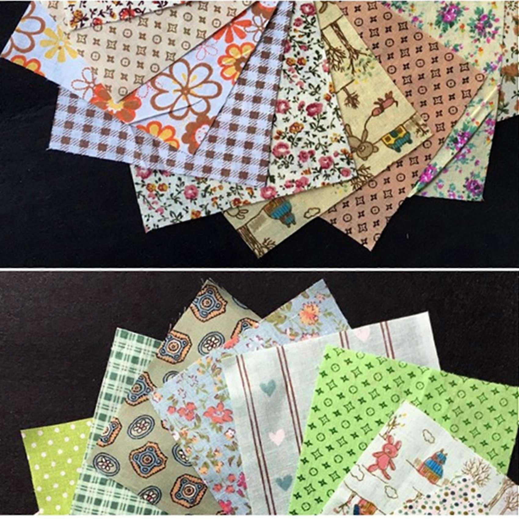 DIY Quilting Patch 180Pcs 10cmx10cm Charm Pack Cotton Fabric Patchwork Bundle Fabrics Cloth Sewing