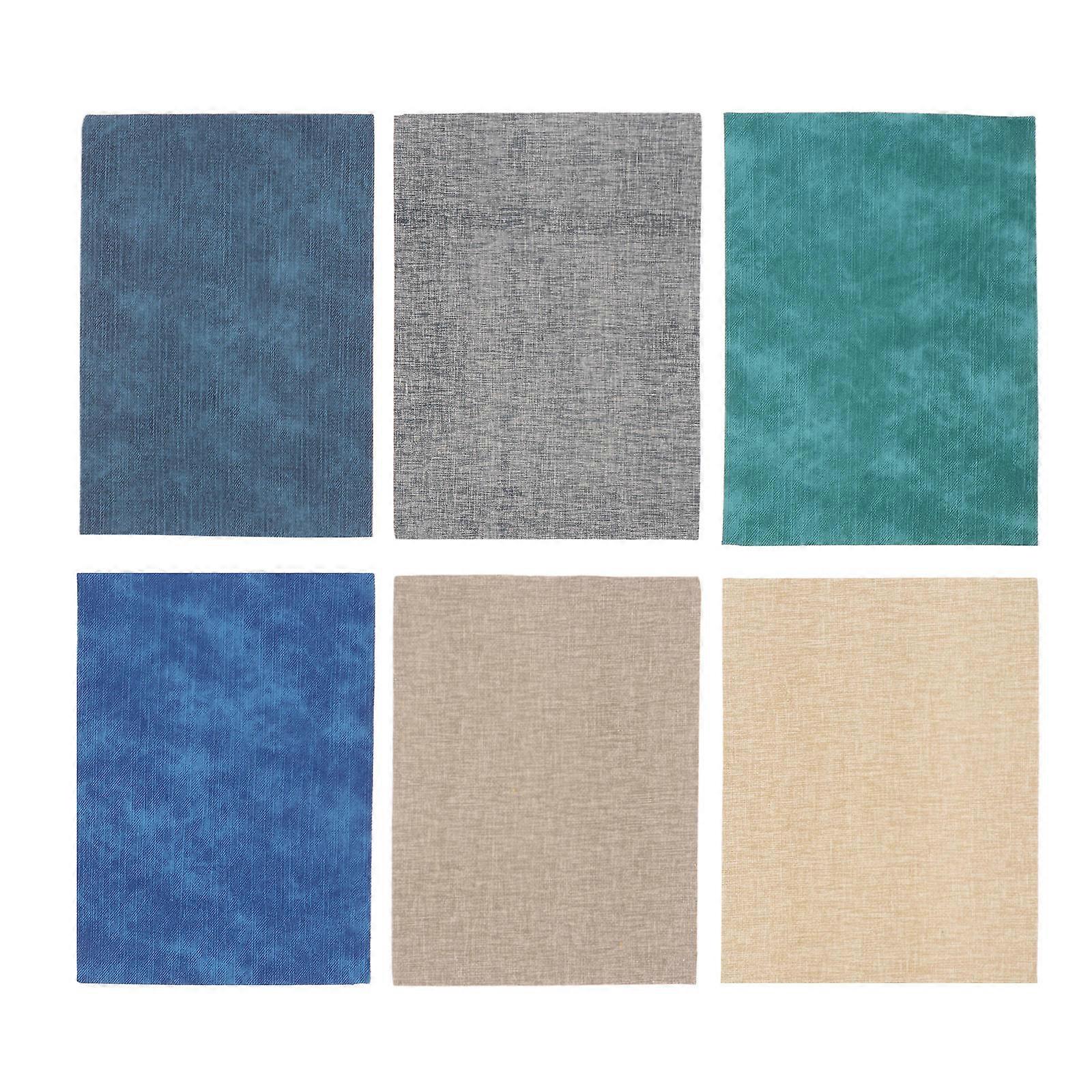 Leatherette Upholstery Fabric Rectangular Handbag Decoration Durable Sheets 6pcs Modern Style