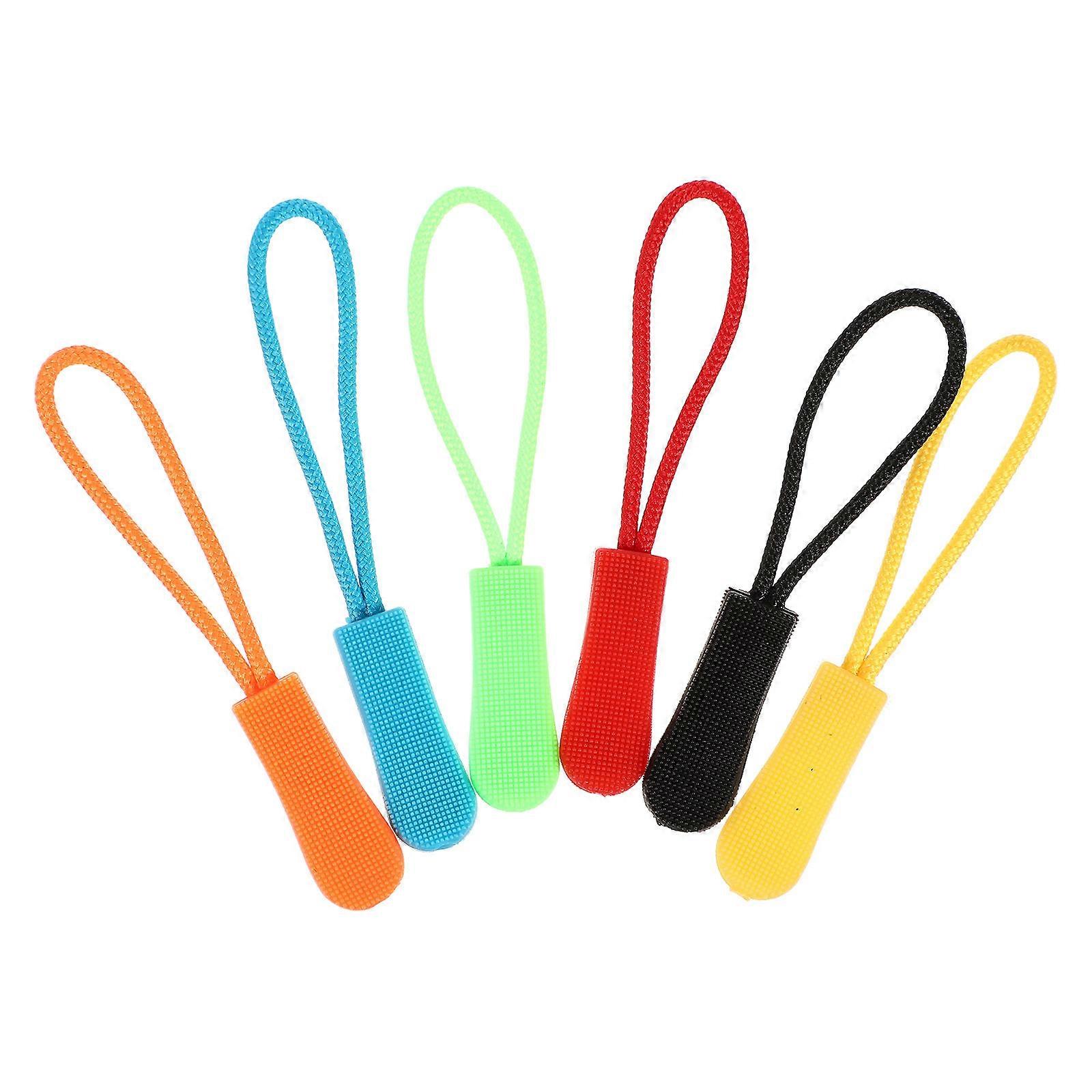 Zipper Head Pull Replacement Rope with 60Pcs Useful PVC Backpack Accessories