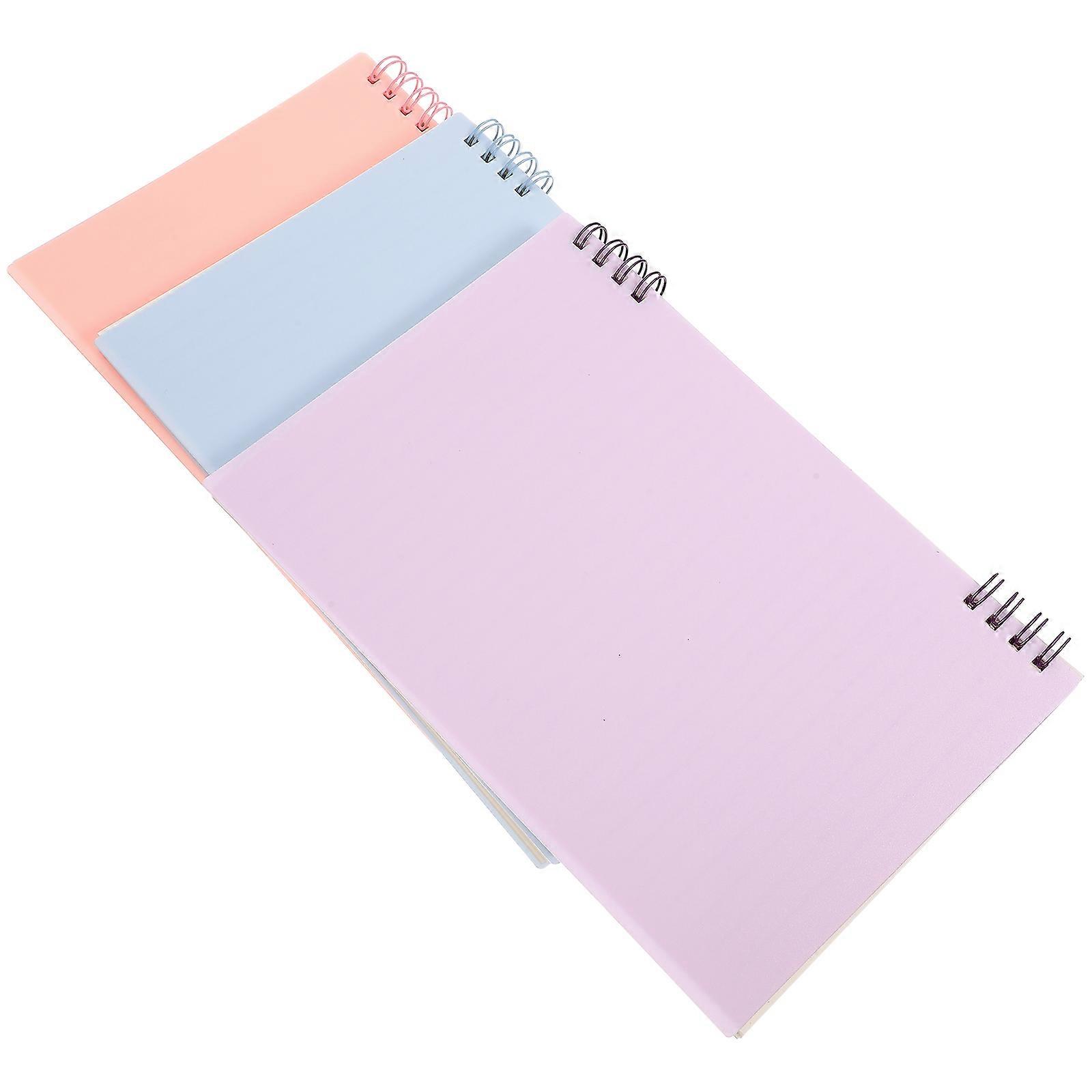 Notebook Spiral Plastic Cover for Office 3Pcs Academic Notebooks