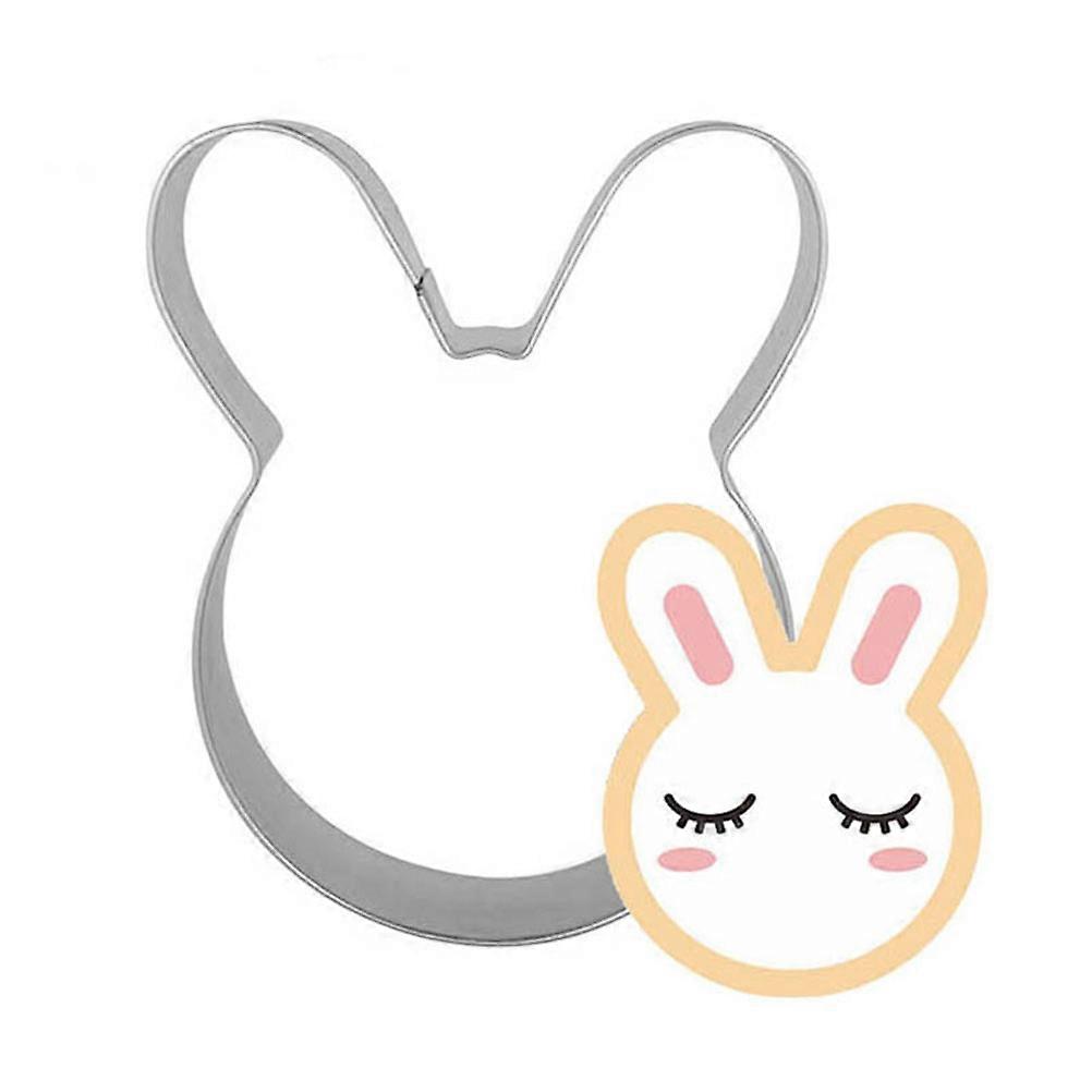 Rabbit Shape Cookie Molds Stainless Steel for Baking 5Pcs Silver Cutter Set