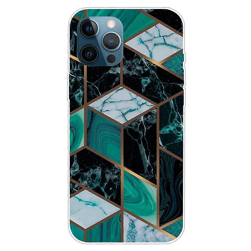 For iPhone 16 Pro Case Abstract Marble Pattern Printing TPU Phone Cover
