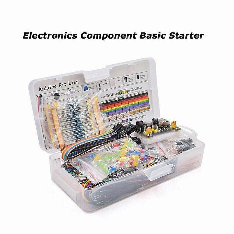 Electronics Component Basic Starter Kit W/830 Tie-Points Breadboard Power Supply
