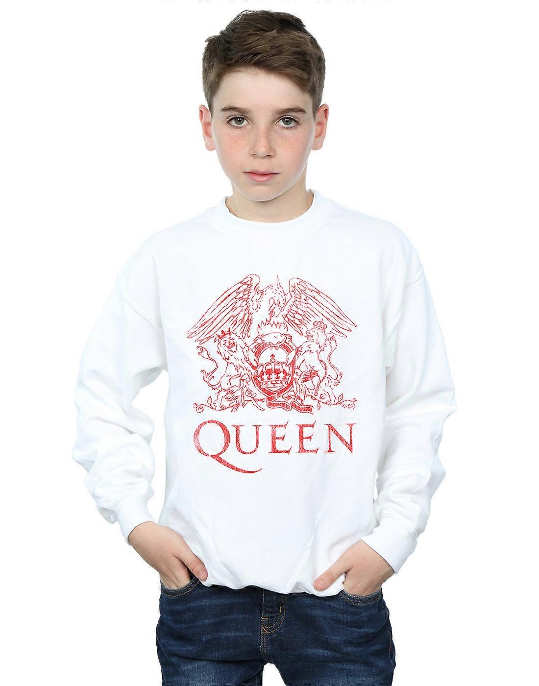 Queen Boys Distressed Crest Sweatshirt