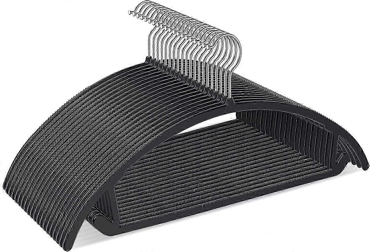 5-Pack Plastic Hangers, Non-Slip Space-Saving Hangers for Clothes