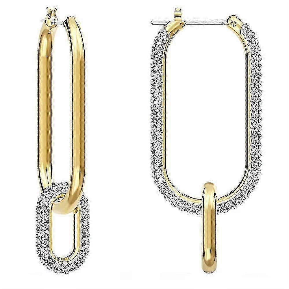 Asymmetrical White Metal Time Earrings