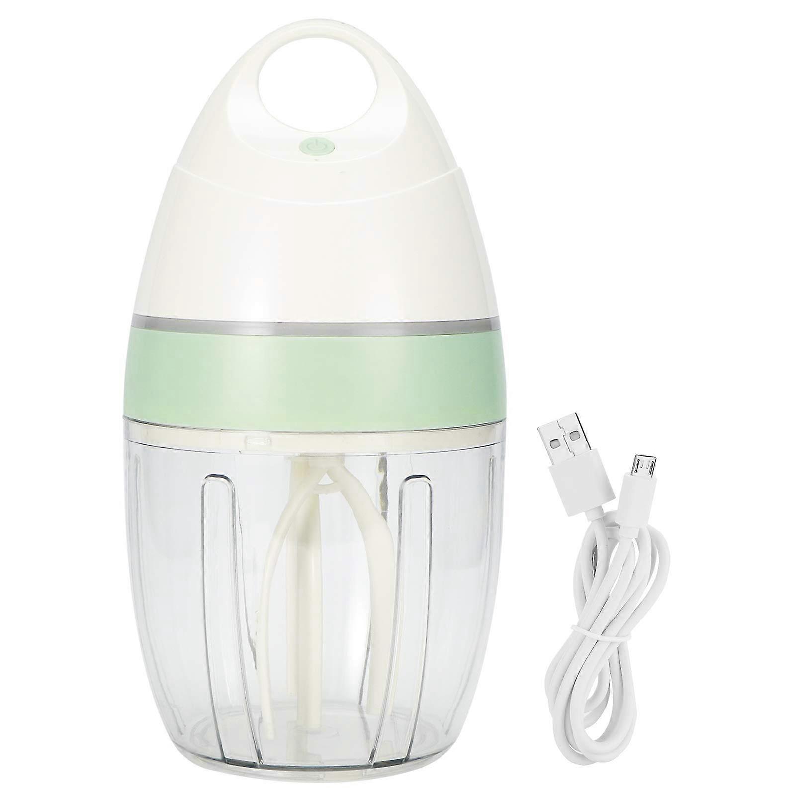 Electric Hand Mixer USB Rechargeable with Container, Silent Compact Blender for Baking and Desserts