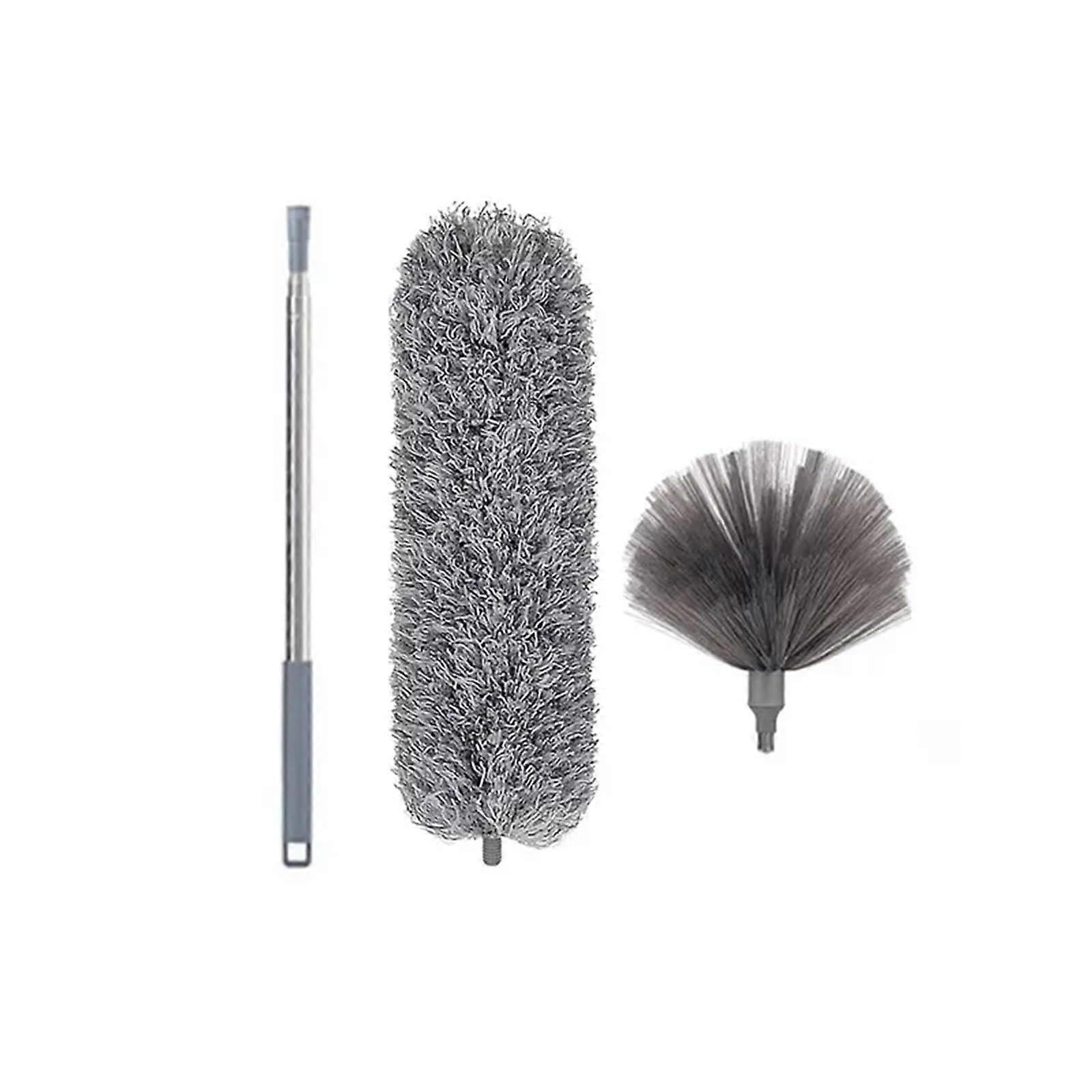 Telescopic Microfiber Duster with Extendable Long Handle for  Ceilings and Spider Web Removal