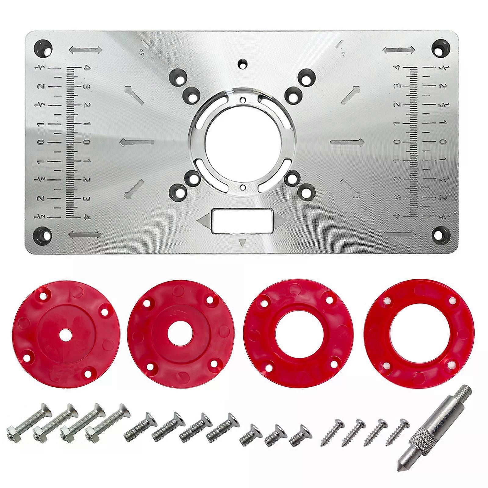 Multifunctional Aluminum Router Milling Table Insert Plate Trimmer Engraving Machine Woodworking Bench   Tools