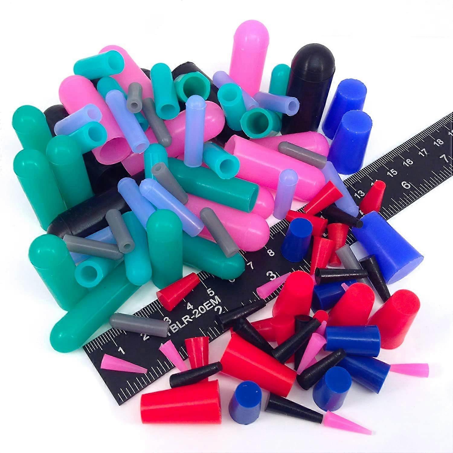 50Pcs Silicone End Caps Rubber Protective Caps  Temp Resistant Screw Thread Protectors