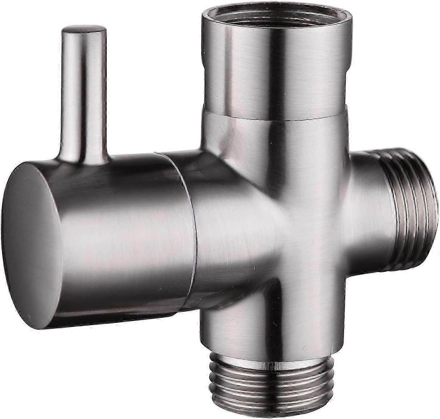 Solid Brass 3 Way Valve G1/2" Hand Shower Shower Components Universal Fitting, Brushed Nickel DSF007NA