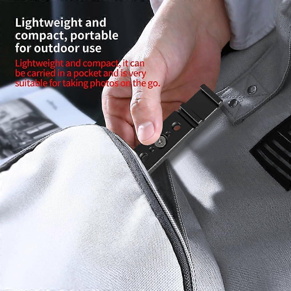 Cold Shoe Mount Adapter Dual Extension Bracket with 1/4' Thread and Cable Slot for Camera Microphone LED Light