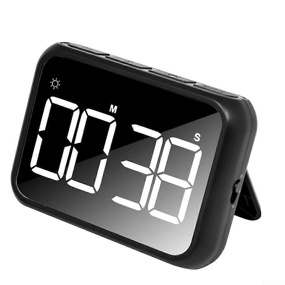 Digital Kitchen Countdown Timer with Adjustable Volume, Large Display and Memory Function (Black)