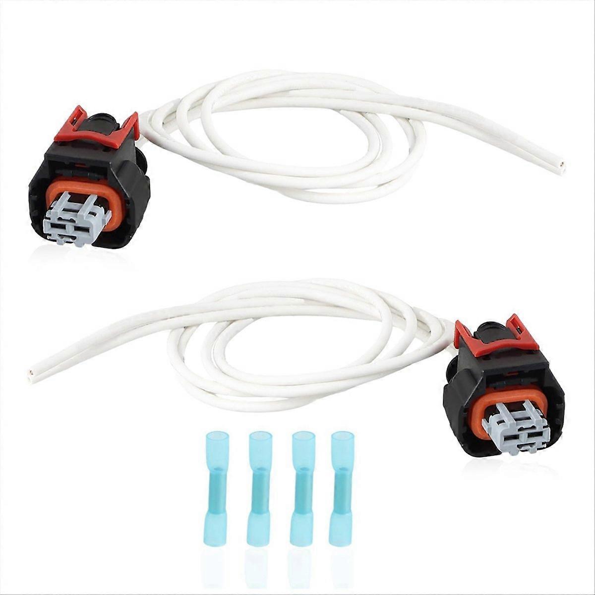 2 Pcs Car Injector Tail Wire Harness Connector Kit for 