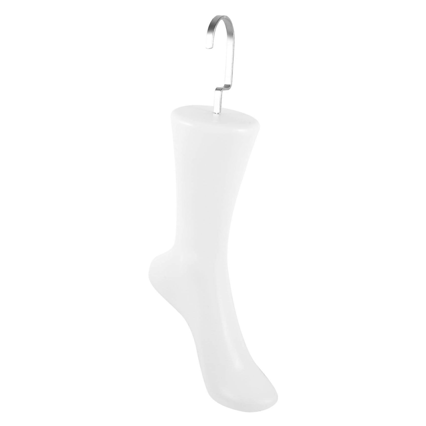 Sock Display Mannequin Clear Female Foot Model with BuiltIn Hanging Hook Durable Plastic