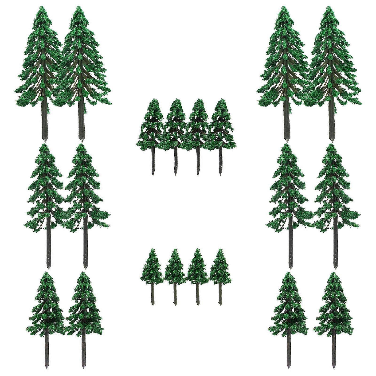 Model Tree Ornament Miniature Landscape Tree for Decor 20Pcs