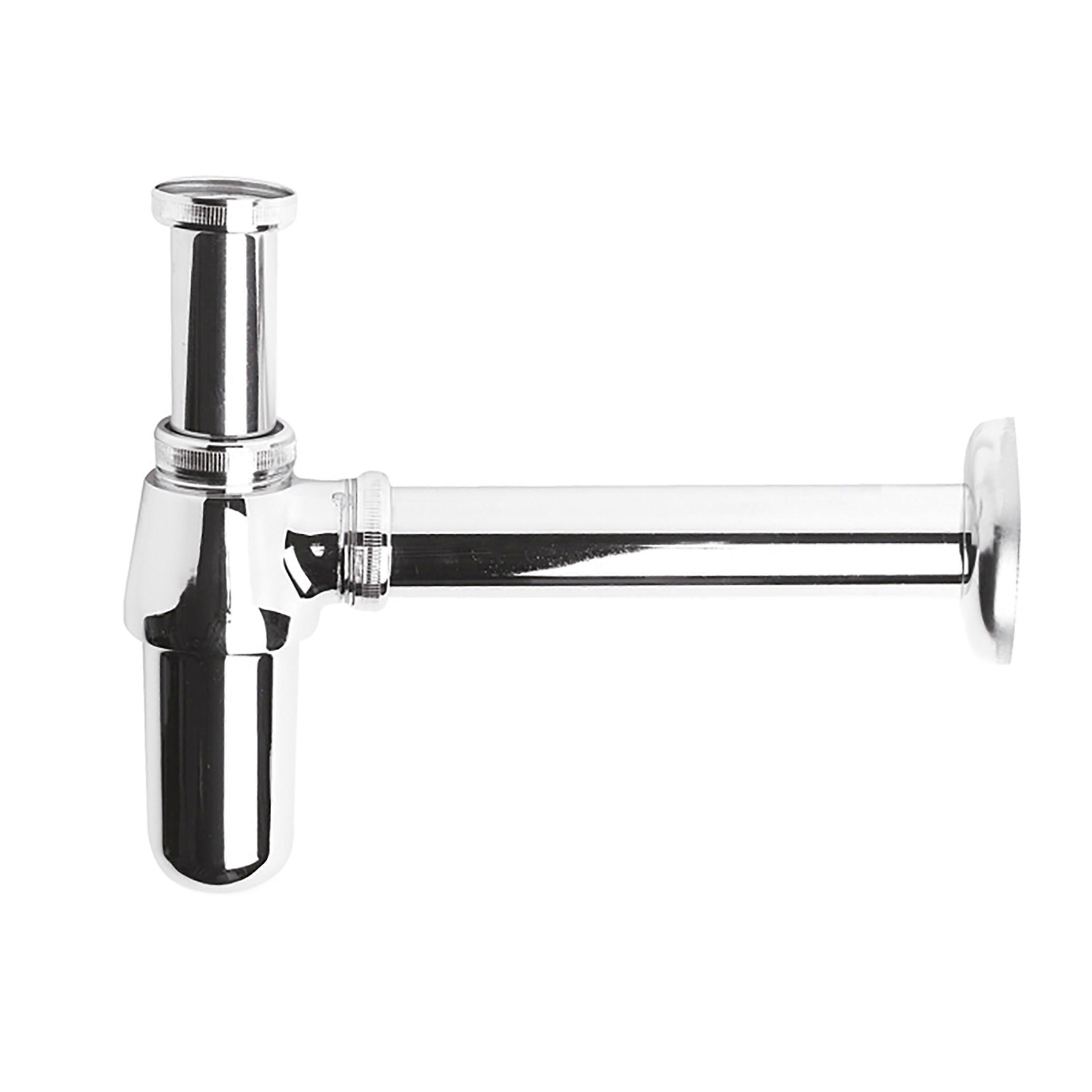 Round Chrome Bottle Trap for Basin Waste Systems