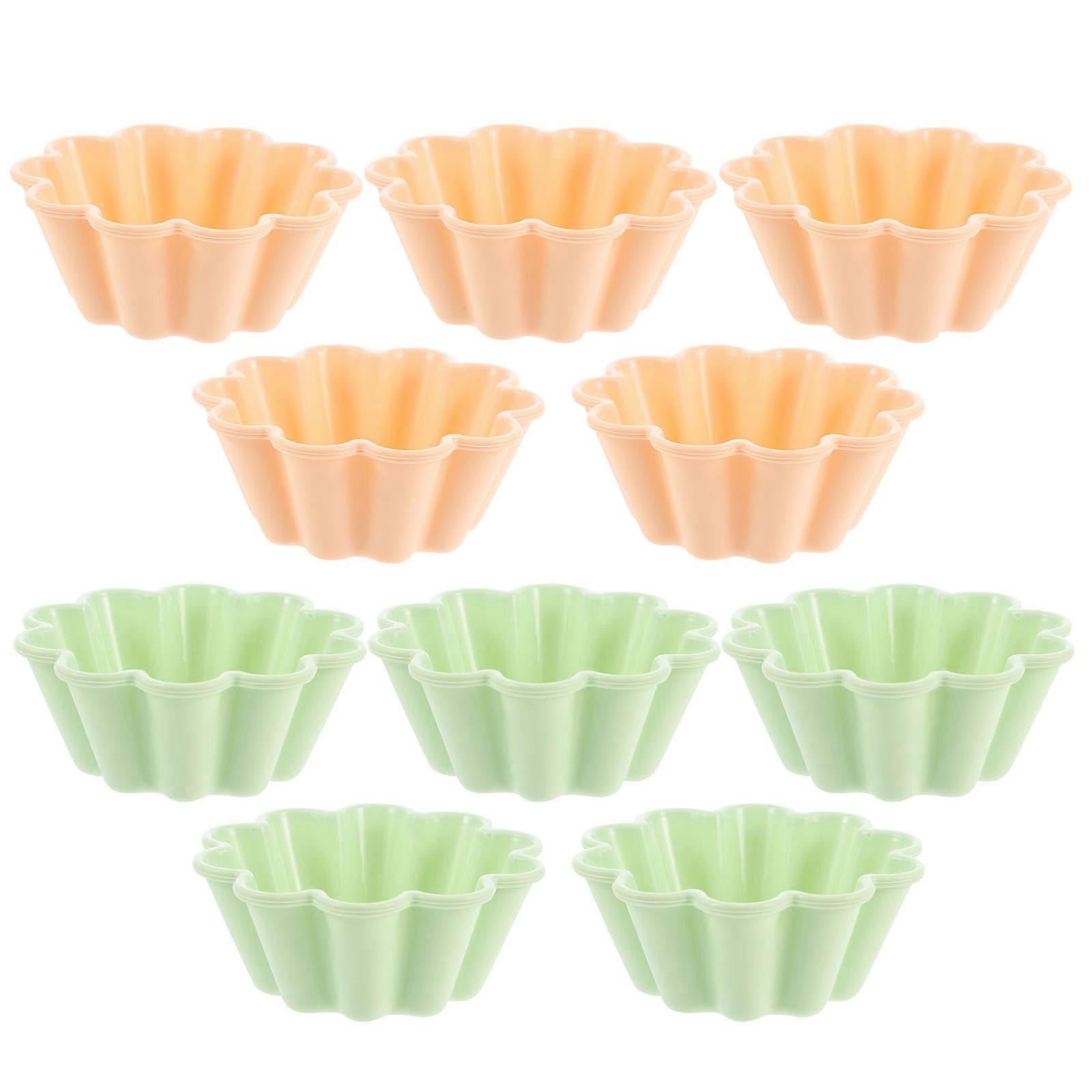 Assorted Color Silicone Cupcake Molds 10Pcs for Muffin Baking