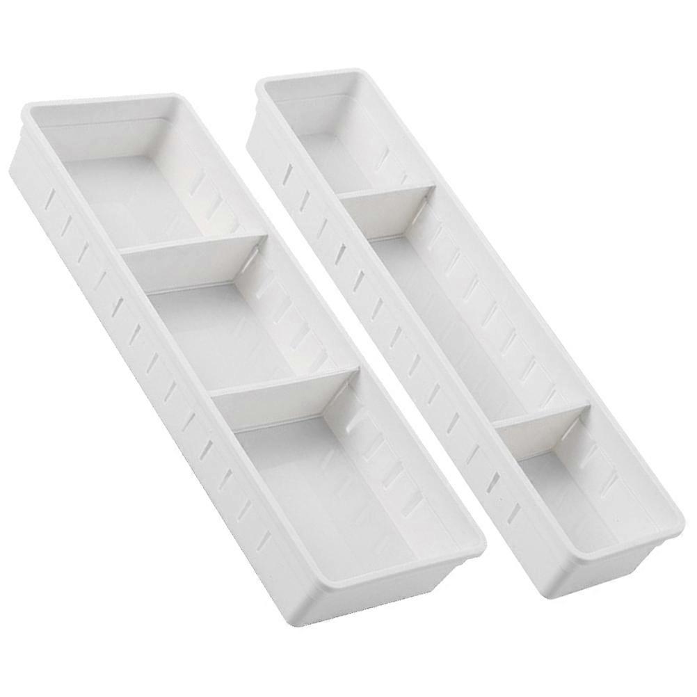 Drawer Organizer Plastic Storage Containers for Storage 2Pcs Movable Partition