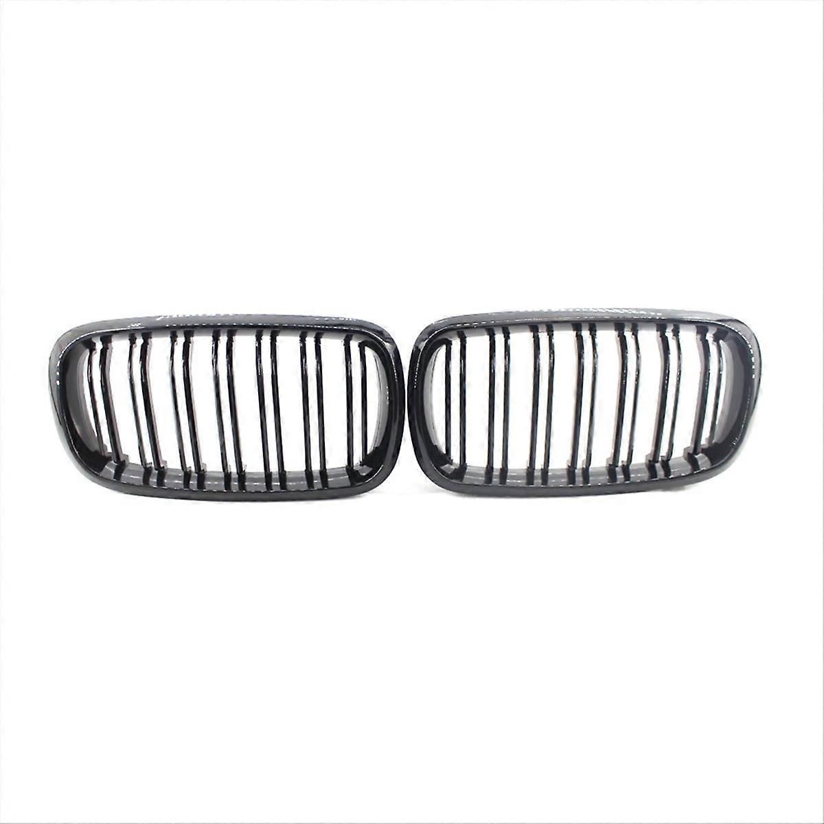 1Pair Car Grille Double Line Front Kidney For 