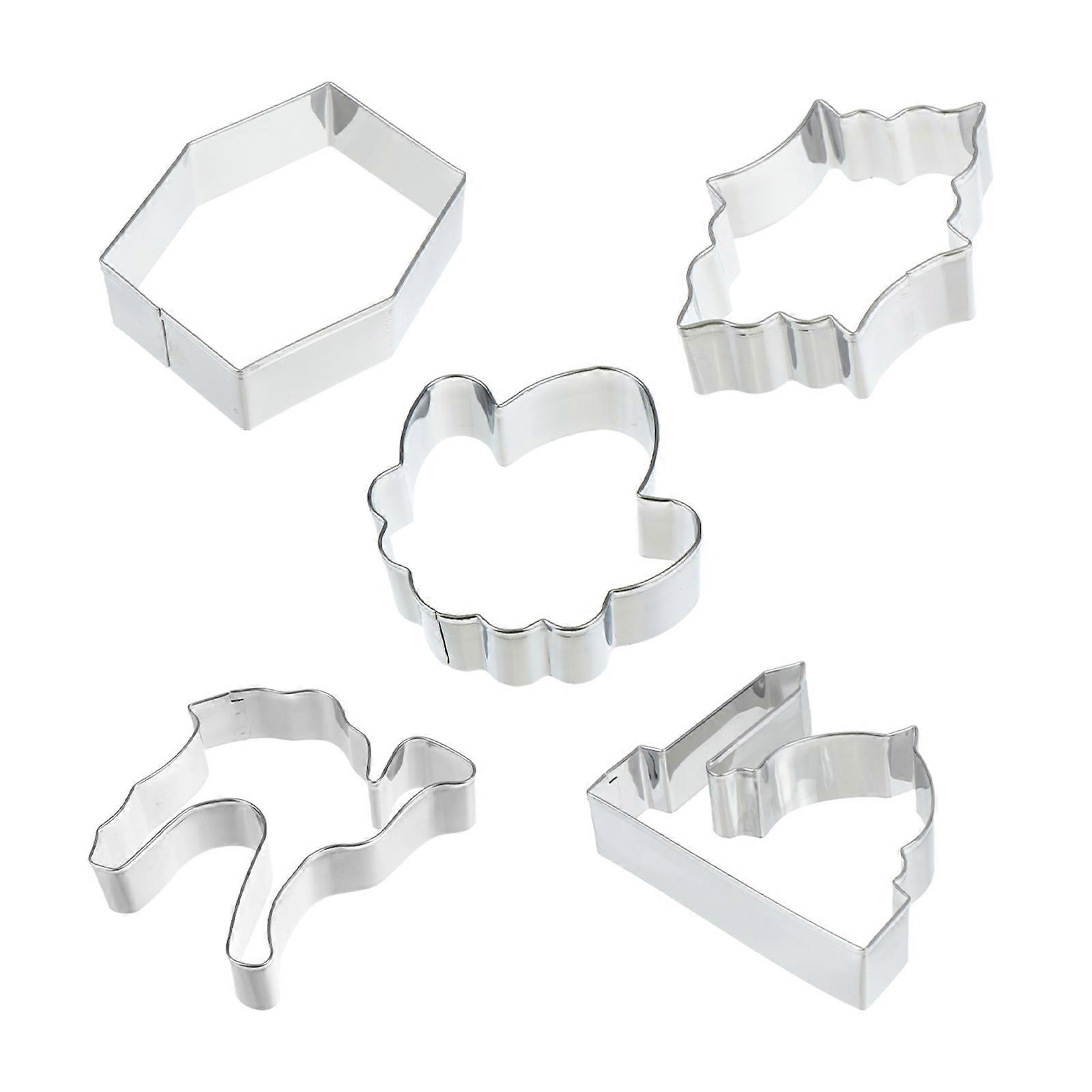 Creative Biscuit Mold Biscuit Cutter for Baking Stainless Steel 5Pcs