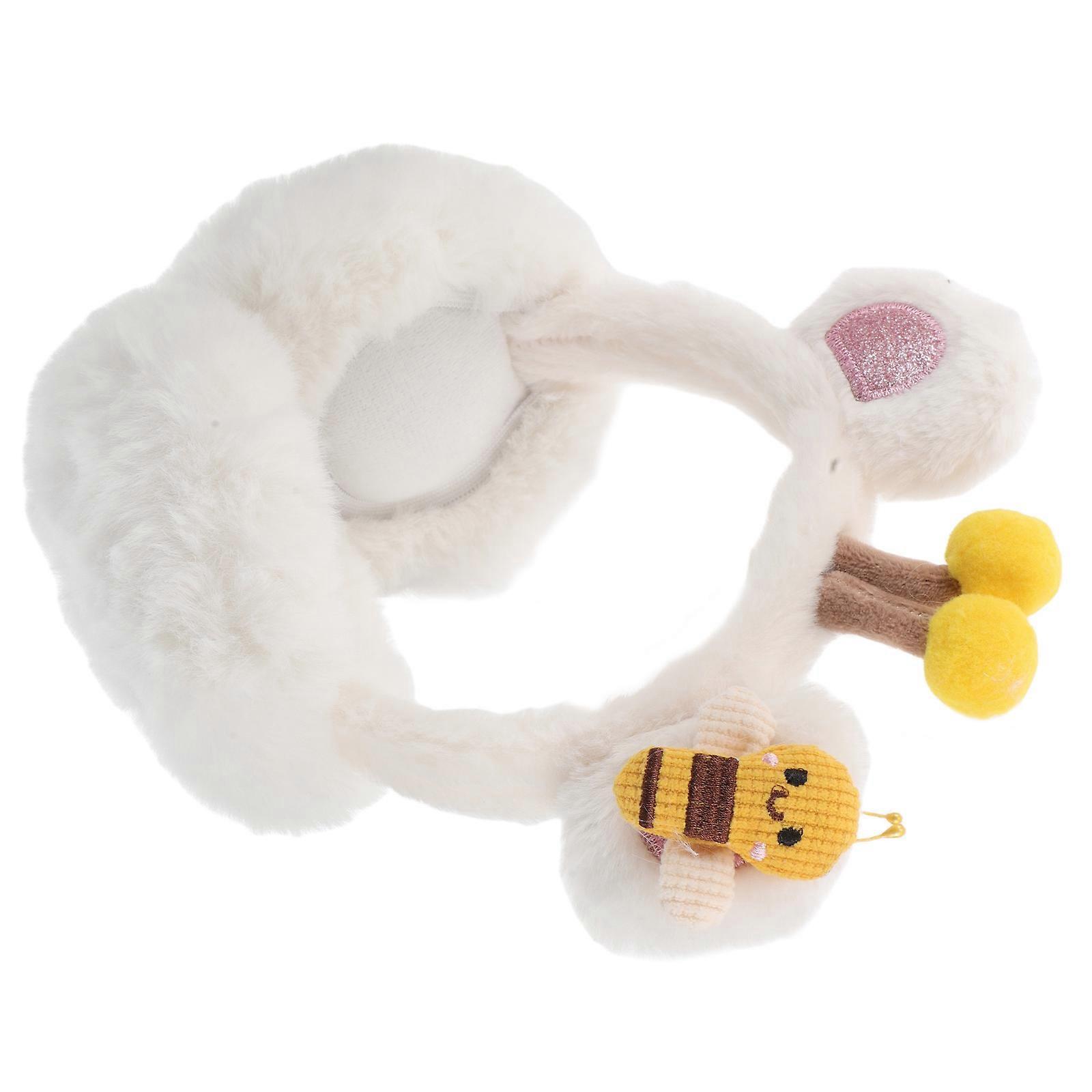 Small Bee Earmuff Featuring Cold Weather Protection with Plush Ear Covers