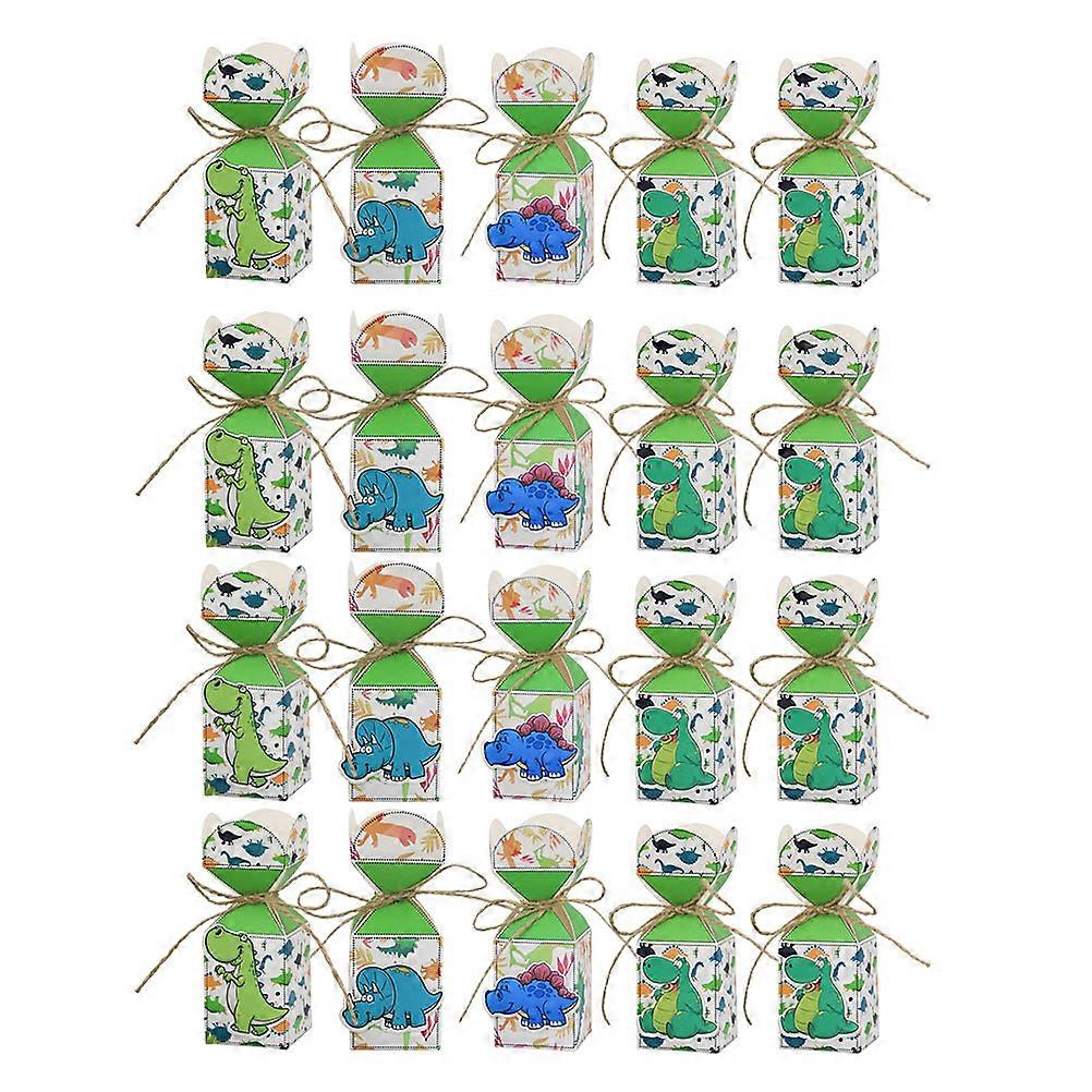 Dinosaur Candy Boxes Three-Dimensional Vase Candy Box for Holiday 24Pcs