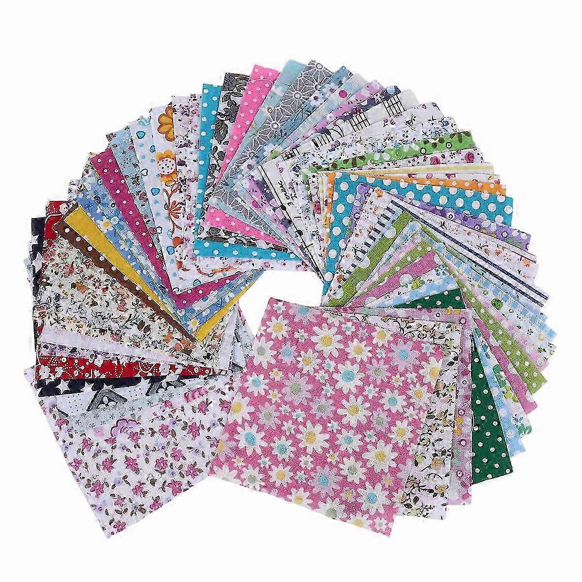 60 ks patchworkových záplat na patchwork bavlněné látky 10cmx10cm