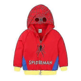 Superheldenjacke für Jungen mit Kapuze und Reißverschluss für Maske, Spider-Man, Captain America, Batman Kostümmantel, Größe 25-26