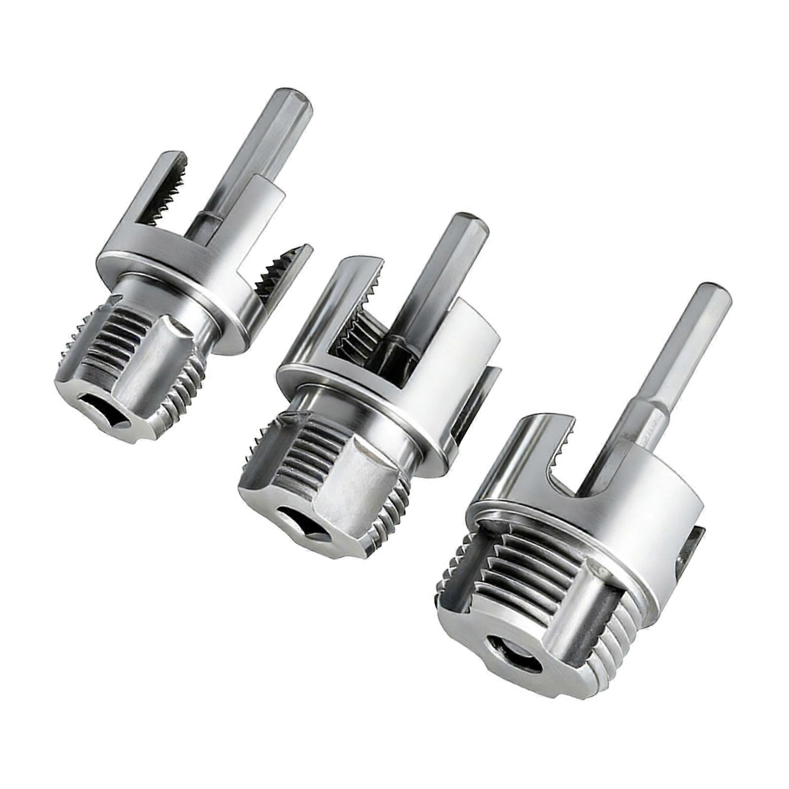 Pipe Threading Tool Set With Carbon Steel Construction Efficient Electric Drill Compatible Pipe Threader Kits  Silver